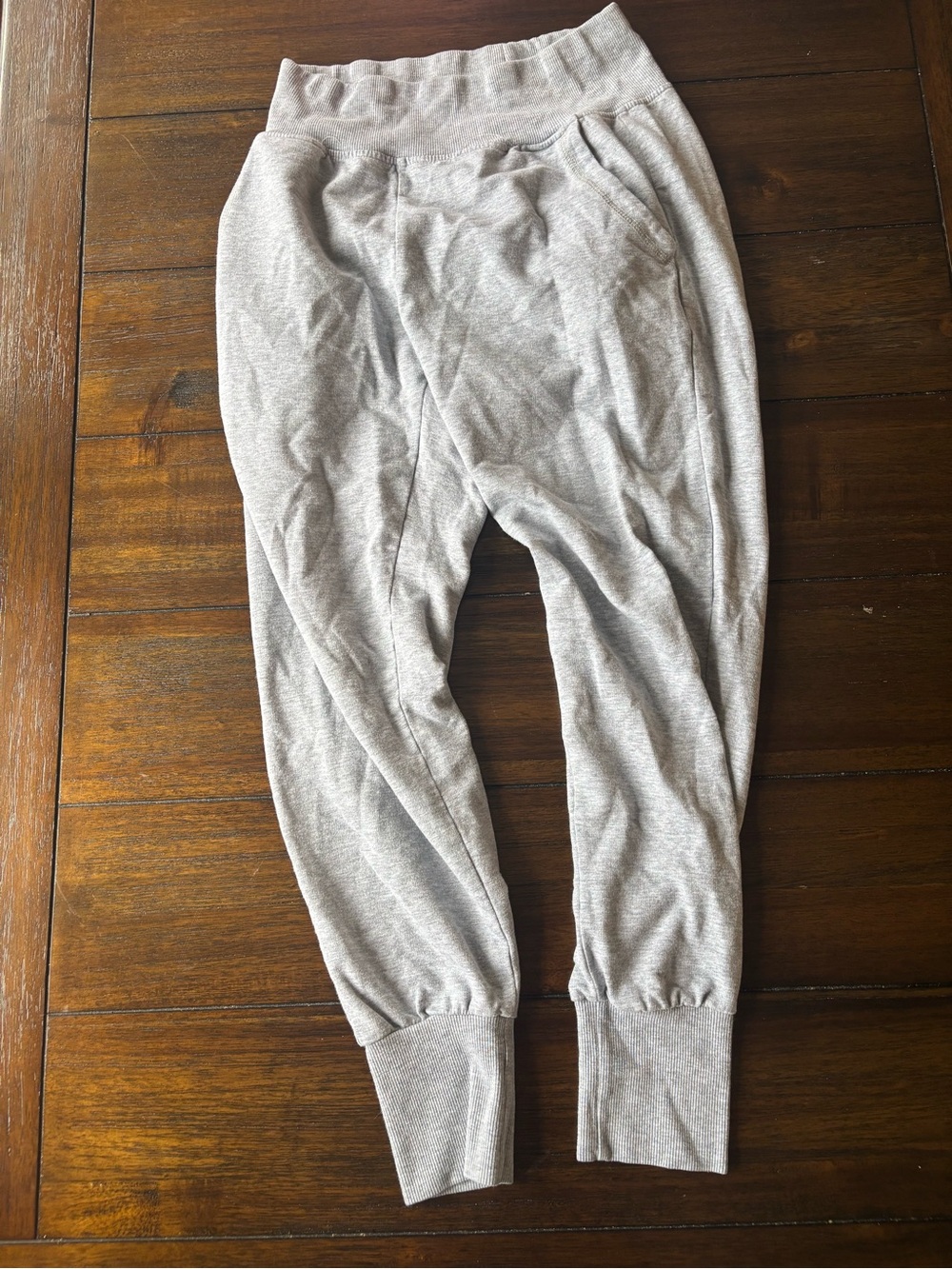 Gray Heather Knit Jogger Bottoms